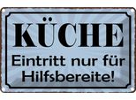 Vianmo Insegna Di Latta 20X30 Cm KüChe Eintritt Nur Hilfsbereite