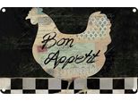 Vianmo Insegna Di Latta 20X30 Cm Huhn HüHner Bon Appetit Eier