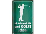 Vianmo Insegna Di Latta 18X12 Cm Ich Habe Noch Sex Und Golfe