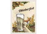 Vianmo Insegna In Legno 40X30 Cm MüNchen Brezel Bier Wurst