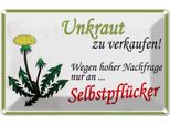 Vianmo Insegna Di Latta 20X30 Cm Unkraut Verkaufen SelbstpfüCker