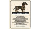 Vianmo Insegna In Legno 40X30 Cm Tiere Rauhaardackel Hausordnung