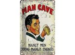 Vianmo Insegna Di Latta 18X12 Cm Retro Man Cave Manly Men Manly Things