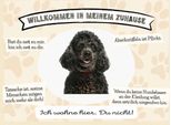 Vianmo Insegna In Legno 30X40 Cm Tiere Pudel Willkommen Zuhause