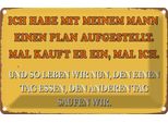 Vianmo Insegna Di Latta 20X30 Cm Ich Habe Mit Meinem Mann Plan
