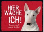 Vianmo Insegna In Legno 30X40 Cm Bullterrier Hier Wache Eigene Gefahr