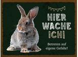 Vianmo Insegna In Legno 30X40 Cm Kaninchen Hier Wache Eigene Gefahr