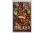 Vianmo Insegna Di Latta 18X12 Cm Finnland Weihnachten Apfel Delikatesse