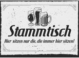 Vianmo Insegna In Legno 30X40 Cm Stammtisch Hier Sitzen Nur Die