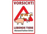 Vianmo Insegna In Legno 18X12 Cm Vorsicht Lebende Tiere Abstand