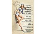Vianmo Insegna In Legno 18X12 Cm Pin Up Happy Hour Cocktails Mojito
