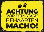 Vianmo Insegna In Legno 30X40 Cm Achtung Vor Stark Behaarten Macho