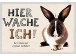 Vianmo Insegna In Legno 12X18 Cm Hase Hier Wache Ich Eigene Gefahr