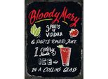 Vianmo Insegna In Legno 40X30 Cm Bloody Mary Cocktail Recipe