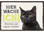 Vianmo Insegna In Legno 12X18 Cm Katze Hier Wache Ich Eigene Gefahr