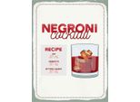 Vianmo Insegna In Legno 40X30 Cm Negron Cocktail Recipe Gin