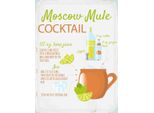 Vianmo Insegna In Legno 40X30 Cm Moscow Mule Cocktail Recipe