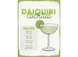 Vianmo Insegna In Legno 40X30 Cm Daiquiri Cocktail Recipe
