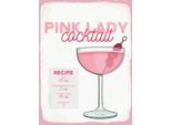 Vianmo Insegna In Legno 40X30 Cm Pink Lady Cocktail Recipe