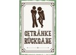 Vianmo Insegna In Legno 18X12 Cm GeträNke RüCkgabe GrüN