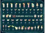 Vianmo Insegna In Legno 30X40 Cm 50 Fabulous Cocktails Drinks