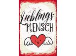 Vianmo Insegna In Legno 18X12 Cm Lieblingsmensch Herz Engel