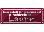 Vianmo Insegna Di Latta 10X27 Cm Kein Zutritt Schlechter Laune