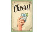 Vianmo Insegna In Legno 18X12 Cm Alkohol Cheers Gin Tonic Lemon Prost