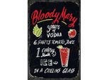 Vianmo Insegna In Legno 18X12 Cm Bloody Mary Cocktail Recipe