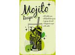 Vianmo Insegna In Legno 18X12 Cm Mojito Cocktail Recipe Drink