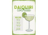 Vianmo Insegna In Legno 18X12 Cm Daiquiri Cocktail Recipe