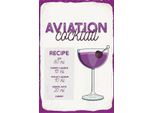 Vianmo Insegna In Legno 18X12 Cm Aviation Cocktail Recipe
