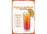 Vianmo Insegna In Legno 18X12 Cm Tequila Sunrise Cocktail Recipe