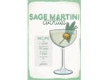 Vianmo Insegna In Legno 18X12 Cm Sage Martini Cocktail Recipe