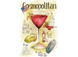 Vianmo Insegna In Legno 30X20 Cm Cosmopolitan Cocktail Recipe