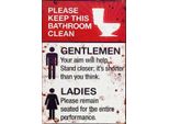 Vianmo Insegna In Legno 30X20 Cm Gentlemen Ladies Wc Toilette
