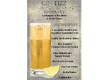 Vianmo Insegna In Legno 30X20 Cm Gin Fizz Equipment Ingredients