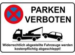 Vianmo Insegna In Legno 20X30 Cm Parken Verboten Widerrechtlich