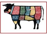 Vianmo Insegna In Legno 20X30 Cm Kuh Beef Cuts Fleisch
