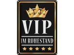 Vianmo Insegna Di Latta 40X30 Cm Vip Im Ruhestand (S/W)