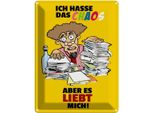 Vianmo Insegna Di Latta 40X30 Cm Ich Hasse Chaos Aber Es Liebt Mich