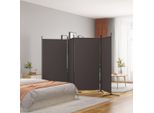 3-Tlg. Raumteiler | Farbe: Braun | Größe: 346 x 180 cm