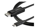 Startech.Com Cavo Da Usb C A Displayport 1.4 Da 6Ft/2M 8K 60Hz/4K, Cavo Adattatore Video Bidirezionale Da Dp A USB-C O Da USB-C A Dp Reversibile, HBR3/HDR/DSC, Cavo Monitor Usb Tipo C/Thunderbolt 3 - Cavo Da USB-C A Dp 8K - Cavo Displayport - 24 Pin USB-C (M)