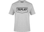 T-Shirt Con Logo Replay, Grigio, Xs