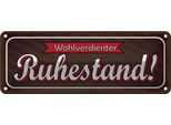Vianmo Insegna Di Latta 10X27 Cm Wohlverdienter Ruhestand