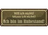 Vianmo Insegna Di Latta 10X27 Cm Bin Im Ruhestand Muss Ich Nicht