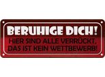 Vianmo Insegna Di Latta 10X27 Cm Beruhige Dich Hier VerrrüCkt