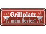 Vianmo Insegna Di Latta 10X27 Cm Grillplatz Mein Revier Grillen