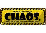 Vianmo Insegna Di Latta 10X27 Cm Wo Ich Bin Herrscht Chaos Aber