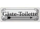 Vianmo Insegna Di Latta 10X27 Cm GäSte-Toilette Rechts